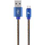 Gembird USB kaabel CC-USB2J-AMCM-1M-BL, 1m, 480Mb/s, 2.1A, sinine v&auml;rv