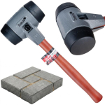 Tvardy Pehmea peaga sillutis haamer T00411, 80mm, 175mm, 490mm, 3,2kg, puidust vars, sillutus kivi, betoonplaadid