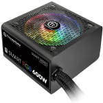 Thermaltake Smart 600W RGB PS-SPR-0600NHSAWE-1, 600W, 20+4 pin, 5 SATA, 4 MOLEX, 1 Floppy, 2 PCI-E 6+2 pin, 12 cm ventilaator