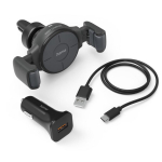 Hama FC10 Flex-Set auto mobiiltelefoni laadija 00201677, 10 W, juhtmevaba, QI laadimine, antriit, paindlik kinnitamine