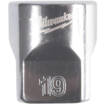 Milwaukee 4932498811 muciņa, 3/8", 19mm, 12-tahuline, sisemine ruut, kroomitud