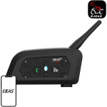EJEAS V6PRO+ mootorratta intercom, Bluetooth 5.1, 800m, 6 seadet, 18h, 260h, 850mAh, IP67, CVC, GPS, SafeRiding