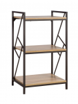 Riiul STUDY, 60x40xH99cm, 3 riiulit, v&auml;rv: naturaalne puit / pruun raam