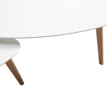 Kafijas galdiņi HELENA 2 gab komplektā 100x50xH40cm, 70x35xH35cm, balti 20066 Allit