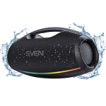 Kaasaskantav Bluetooth k&otilde;lar 180 W RMS v&otilde;imsusega IPX7 veekindluse TWS &uuml;henduse RGB taustvalgustuse ja kuni 16 tunni t&ouml;&ouml;ajaga PS-990 Must SV-022891 SVEN