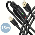 CABLE USB2.0 A-M/B-M ACTIVE/15M ADR-215B AXAGON