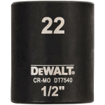 DeWALT l&ouml;&ouml;kmutter 22mm 1/2 in Bi-Hexagon, 38mm pikkus, tavaline l&ouml;&ouml;kmutter