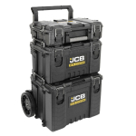 JCB k&otilde;va t&ouml;&ouml;riistakohver 18V elektrit&ouml;&ouml;riistade hoidmiseks ABS korpus EVA vaht metallkinnitused 410x320x120mm JCB-CASEM-09