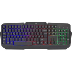 White Shark Klaviatuur DAKOTA-US, 104/105 nuppu, membraan, LED valgustus, USB, must