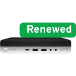 Hp Renewed ProDesk 600 G4 Mini PC HPProDesk600G4i38100T8GB128A, 8 GB, 128 GB SSD, Intel Core i3-8100T, Windows 11 Home