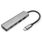 Digitus USB-C 4 Port HUB DA-70245, 2x USB-A, 2x USB-C, 10 Gbps, alumiiniumkorpus