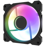 Darkflash DR08 Must PWM A-RGB jahutusventilaator, 800-1600 RPM, 59.1 CFM, 30 dBA, 0.25 A, 1.73 mm H₂O, 40000 h, 4-pin PWM