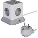 BlitzWolf BW-EC1 pikendusjuhe, 4xAC, 2xUSB-A, 2xUSB-C, 1,8m, 16A, 250V, 4000W, PC korpus
