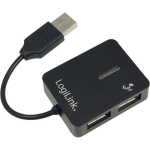 HUB USB 2.0 4-portowy 'Smile' - czarny       UA0139