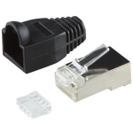 LogiLink MP0022 RJ45 CAT.6 pistik, varjestatud, 100 tk, must, kullatud kontaktid