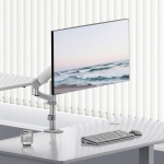 Ergo Office Monitor Mount/Hanger, Gas Spring, 17"-32", 1-10 kg, Matte White, Max. VESA 100x100, ER-691 W