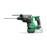 Bezvadu rotācijas āmurs SDS-Plus, HIKOKI, DH3628DAW2Z, 36 V, bezsuku motors, 3 režīmi, zema vibrācija