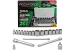 T&ouml;&ouml;riistakomplekt 3/8", ROCKFORCE, RF-3202-5, 20 osa, universaalne ja vastupidav