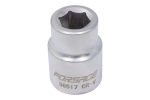 Kuuskantpesa 17 mm, 3/4" DR, FORSAGE, F-56517, CrV teras