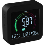 Multifunktsionaalne &otilde;hukvaliteedi sensor SOENS 270000, temperatuur, niiskus, CO2, 8x2.5x8 cm, must