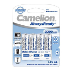 Laetavad Ni-MH patareid 2300 mAh mahutavusega ja AA/HR6 formaadis AlwaysReady Rechargeable Batteries 2 tk 17423206 Camelion