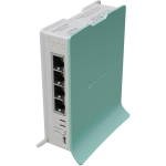 Mikrotik L41G-2AXD lauamar&scaron;uter 256 MB RAM, 2 protsessorituuma, 800 MHz, 4 Gigabit Ethernet porti, 1 USB 2.0 port, 574 Mbit/s WLAN andmeedastuskiirus, Wi-Fi 6 (802.11ax), IP20, RoHS, CE, FCC, IC, EAC, v&auml;line antenn, 4.3 dBi antenni kasum, roheline/valge