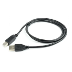 Gembird USB 2.0 A-B kaabel CCP-USB2-AMBM-1M 1m must, kuldiga kaetud kontaktid