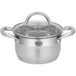 Resto Kastrul 92102 1.9L, L&auml;bim&otilde;&otilde;t 16 cm, Roostevaba teras, &Uuml;mmargune kuju, 2 k&auml;epidet, M&otilde;&otilde;teskaala, Induktsioonip&otilde;hi, Kaas kaasas