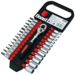 Beast v&otilde;tmekomplekt 8012078, 27tk, 1/4" (6,35mm), 4-13mm, PH1, PH2, SL4, SL5.5, SL7, T10, T15, T20, T25, T30, H3, H4, H5, H6