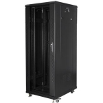 Lanberg 19" vabalt seisva rack kapp FF01-6832-12B, 32U, 600mm x 800mm, must, 800kg, 4 ventilaatorit, reguleeritavad jalad