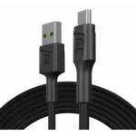 Green Cell USB kaabel KABGC20, 1.2 m, USB A, Micro-USB B, 480 Mbit/s, kiire laadimine, must