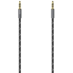 Hama Audio kaabel 00205129, 0.75m, 3.5mm Jack, must/hall, Jack-Jack, 3.5mm Jack pistik, 3.5mm Jack pistik