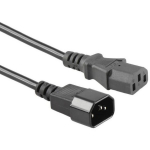 Sbox toitekaabel PC-POWER-C14-2/R, 2m, 0,5mm2, 10A, IEC C13, IEC C14, 3x28x0,15 Cu, must