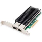Digitus v&otilde;rguadapter DN-10163, 10Gbps, 2x10 Gigabit Ethernet, Intel X540-BT2, PCIe x8, Ethernet 10GBase-T, h&otilde;bedane