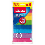 Vileda Mikrokiud puhastuslappid 171216, 300mm, 300mm, mikrokiud, 8 tk, 60&deg;C, mitmev&auml;rviline, CE, WEEE