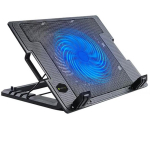 Techly s&uuml;learvuti alus 106244, 17.3", 1x14cm ventilaator, 1400 RPM, USB 2 porti, sinine valgustus, must