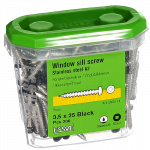 Aknaplekikruvi must 3,5X25 A2-200tk. 590514 ESSVE