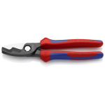 Kabeļu &scaron;ķēres ar divkār&scaron;o griezuma malu, Knipex, 95 12 200 SB, grie&scaron;anas jauda līdz 70 mm&sup2;, ergonomiskas rokturi.