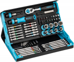 Viedais rīku komplekts SmartCase, HAZET, 2200SC-32, 59 daļas, 1/4 collu, 15 bitu 25 mm, 12 bitu 50 mm, 12 bitu 89 mm