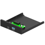 Gembird arvutikorpuse moodul FDI3-U3C-01 3.5'' esipaneel, USB 3.1 Type-A, Type-C, kaal 0.2 kg
