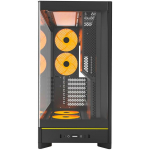 Montech PC HS02 PRO (B) Midi Tower, 240 mm, 480 mm, 480 mm, 2x 120 mm, 3x 120 mm, 4x 2.5", 2x 3.5", RGB, Multi, USB 3.0 2x, must