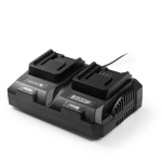 Hogert Laadija HT2E283-DC8 18V, 2 porti, 2&times;4 A, 230 V, &uuml;lekuumenemise kaitse, l&uuml;hise kaitse, laadimise indikaatorid