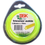 Besk Trimmeri n&ouml;&ouml;r 9047026 15 m, 1.6 mm, Kollane, Mitme nurga, Kuju: T&auml;ht