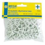 Mega Plaatide vahed 5613615, 200 tk, 2 mm, plastmass, korduvkasutatavad