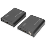Digitus HDMI KVM IP pikendaja DS-55202, 1920 x 1080 pikslit, 80 m, 1xRJ-45, 1A, 5V, USB, alumiinium