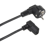 Maclean toitekaabel MCTV-854, 3m, must, 3-pin, CEE 7/7, C13 allapoole nurk, 16A, 250V