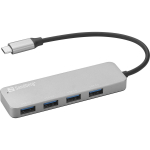 Sandberg USB keskseade 336-20, 4x USB 3.0, USB Type-C, 4 porti, hall