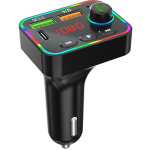 Tracer SoundCast Saatja FM BT TRACAU47755, Bluetooth 5.3, LED, USB-C 25W, must, v&auml;rviline taustvalgustus