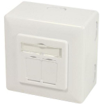 LogiLink Cat.6A seinapistik STP NP0124, 2 x RJ-45, STP, 6a, valge, ISO/IEC 11801 TIA/EIA 568C.2, 6 A