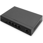 Digitus lauakommutator DN-95330-1, 4 x 10/100/1000 (PoE), 1 x 10/100/1000 (uplink), 60 W, halduseta